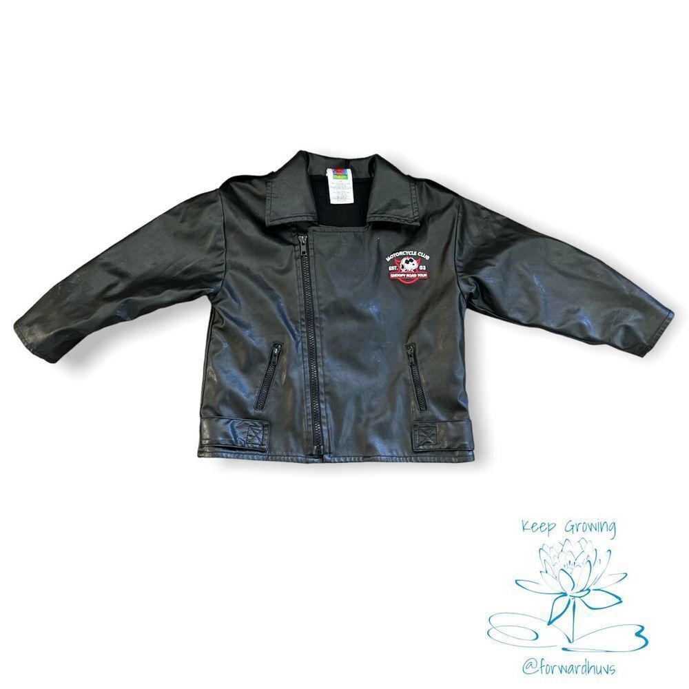 Peanuts Snoopy Motorcycle Style Jacket 4T